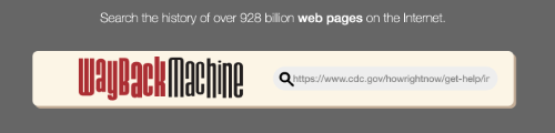 Screenshot of the wayback machine search bar with URL typed in